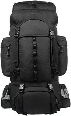 AmazonBasics Internal Frame Hiking Backpack with Rainfly, 75 L, Black - $85.37 & FREE Shipping (Free S/H over $25)