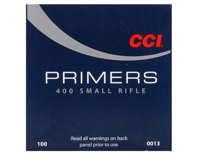 CCI Small Rifle Primers #400, 5000 Count - $269.99 (Free Shipping on $100+ Orders)