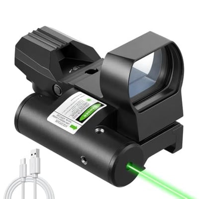 39% off CVLIFE FoxSpook Rechargeable red dot with Red/Green Laser, 4 Reticle Optic Motion Awake,9 Brightness Adjustment, Multi-Coated Lens, 1000G Shockproof, 33mm Large Lens, 21mm Picatinny Base. w/code 78TX98CO - $42.99 + FREE Shipping