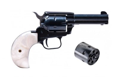 Heritage Rough Rider .22 LR/.22 Magnum Combo 3.75" 6 Round Revolver, Mother of Pearl Birds Head Grip - $155.99