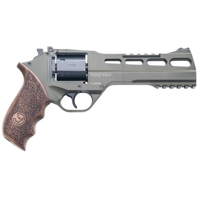 CHIAPPA FIREARMS Rhino 60DS Hunter 357 Mag / 38 Special 6" 6rd Revolver - OD GREEN Walnut - $1159.99 (Free S/H on Firearms)
