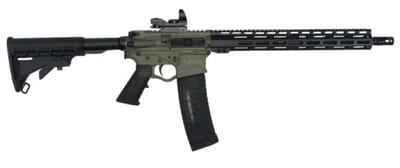 ATI Hybrid 16" 5.56x45mm AR-15 Rifle 15" M-LOK Handguard 60 Rnd Mag Red/Green Reflex Sight Battlefield Green - $399.99 