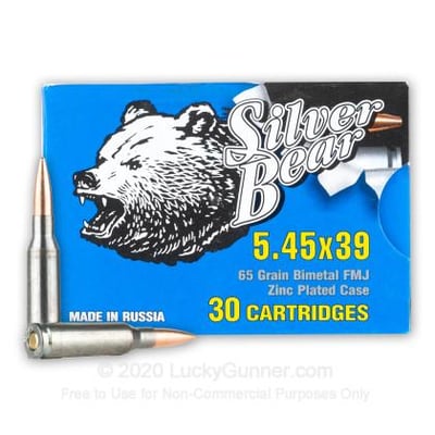 Silver Bear 5.45x39mm 65 Grain FMJ 30 Rounds - $11.00