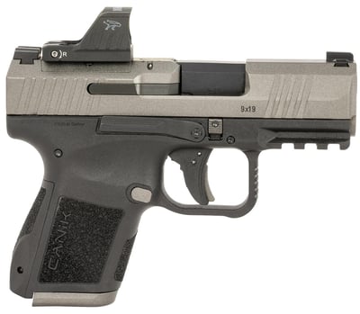 Canik MC9 Tungsten Frame / Black 9mm 3.18" Barrel 15-Rounds w/ MeCanik M01 Red Dot - $497.20