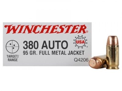 Winchester USA Pistol .380 95 Grain FMJ 50 rounds - $24.69 (Buyer’s Club price shown - all club orders over $49 ship FREE)