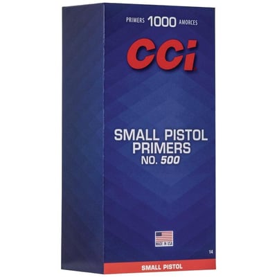 CCI Standard Primers #500 Small Pistol 1000/ct - $47.49 w/ Code: "DG5" 