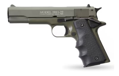 Chiappa 1911 .22 LR Pistol, 5" Barrel, 10rd, 2 Mags, OD Green Frame / Black Grips - $227.49 (Free Shipping on $100+ Orders)