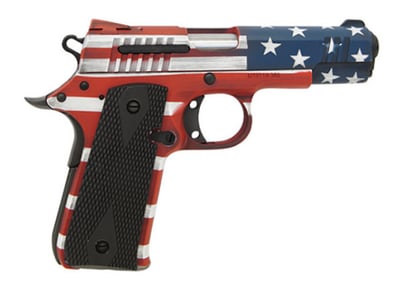 Citadel 1911A1 Baby .380 ACP Semi Auto Pistol, 3.75" Barrel, 7+1 Rounds, USA Flag Cerakote - $368.48 