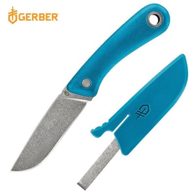 Gerber Spine 3.75" Fixed Blade Camping Knife Cyan - $31.67 (Free S/H over $25)