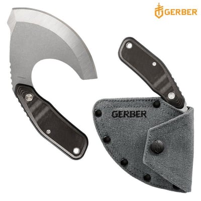 Gerber Downwind Ulu Fixed Blade Plain Edge Knife & Sheath - $19.84 (Free S/H over $25)