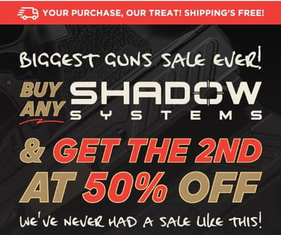 Buy 1, Shadow Systems & Get The 2nd One 50% Off with Coupon: SHADOW50 (Free S/H)
