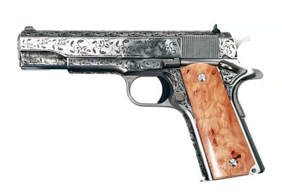 COLT Custom Government 1911 Classic 45 ACP 5" 7rd - Engraved Stainless w/ Maple Burl Grips - $1794.83 (FREE Shipping on Firearms)
