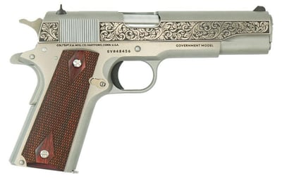 Colt 1911 Government "Filigree Frame & Barrel" Handgun .45 ACP 7rd Magazine 5" Barrel Stainless Frame - $1004.94 + FREE Shipping