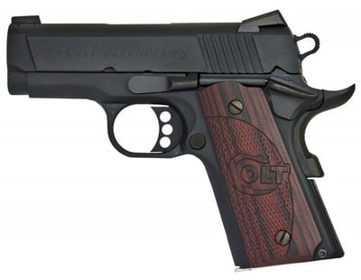 COLT 1911 Defender 45 ACP 3" Blued 7+1 G10 Cherry NS - $923.99 (Free S/H on Firearms)