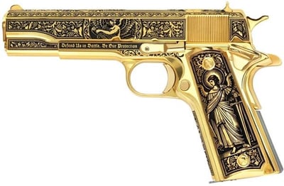 Colt 1911 Gov't Classic Gold Archangel 38 Super Semi-Auto Pistol - $2999.99 (Free S/H on Firearms)