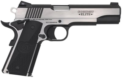 Colt 1911 Government Elite Combat Stainless .45 ACP 5" Barrel 8-Rounds Night Sights - $1299
