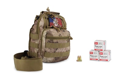 Combo Rattlesnake Tactical Desert Python Sling Pack & 150 Rounds Of Winchester 9mm 115 Grain FMJ Ammo - $44.36 w/ Code: PRESIDENTS6