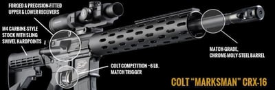 Colt Comp Marksman 223 16" BLK FLT 3R - $1089.37