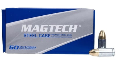 Magtech 9mm 115gr FMJ Steel Case Ammo - Box of 50 - $9.99