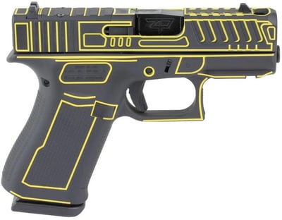Glock 43X Outlander 9mm 3.41" barrel 10 Rnds Custom Yellow Outline Cerakote - $639.21 