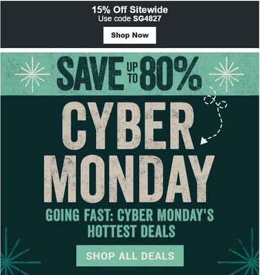 Cyber Monday! Save Up To 80%! @Sportsman's Guide