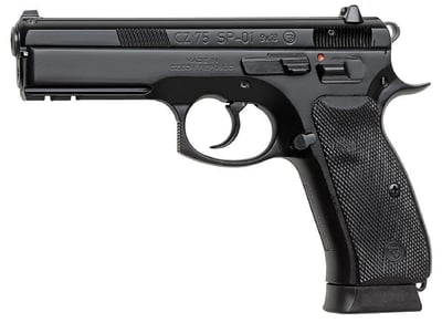 CZ 75 SP-01 9mm 4.60" 18rd Rubber Grip Black - $557.99 