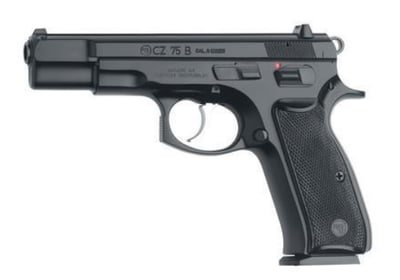 CZ 75-B 9mm 4.6" 16rd Pistol, Steel Frame, 3-Dot Sights, Black - $649 