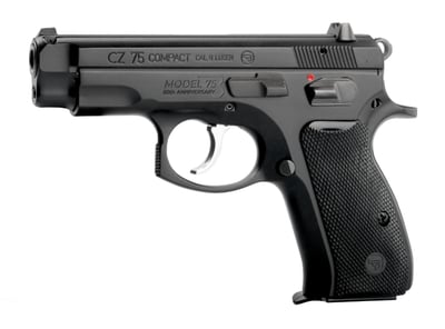 CZ 75 D PCR Compact 50th Anniversary 3.75" 9mm 15rd Pistol, Black - $599.99 