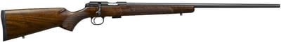 CZ 457 American 22 LR 5+1 24.80" Turkish Walnut Fixed American Style Stock Blued Right Hand - $496.61 