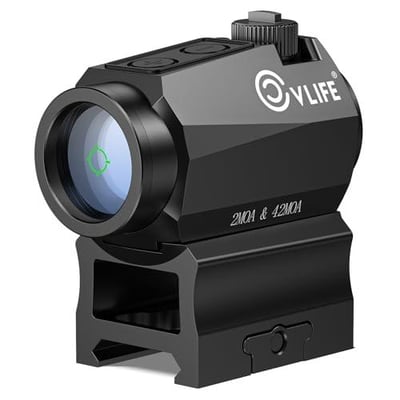 CVLIFE Multiple Reticle 2 MOA Green Dot & 42 MOA Circle, Motion Awake 50,000H Battery Life, 1x20mm with Absolute Co-Witness Riser and Low Mount for 21mm Picatinny - $66.99 w/code "U6OJCGNM" + FREE Shipping