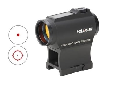 Holosun HS503CU Dual-Reticle Micro Red Dot Sight- 1/3 Co-Witness - 2 MOA - Solar + Battery - $186.84 