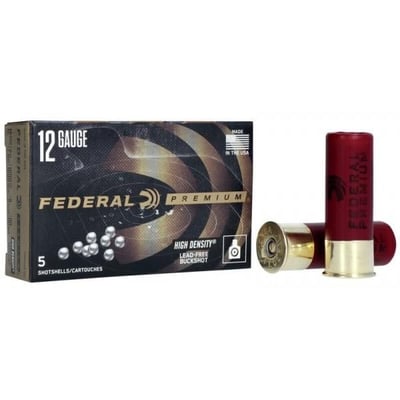 Federal Premium 12 GA 3/4 High Density 00 Buck 5-Shells - $10.99