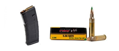 200rds of PMC X-TAC 62gr LAP 5.56 Ammo & 10 Magpul PMAG 30rd 5.56 Magazines - $179.99 