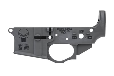 Spikes Tactical Punisher Stripped Lower Receiver Black 5.56 / .223 Rem - $67.39 (Add To Cart) 