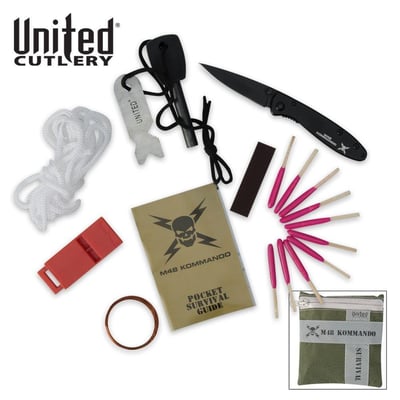 United Cutlery Kommando 8-Pc. Adventure Survival Kit - $7.80 (Free S/H over $25)