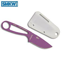 ESEE Knives Izula Purple Coated 1095 Carbon Steel Construction with 2.63" Drop Point Plain Edge and White Molded Sheath - $65.75 (Free S/H over $75, excl. ammo)