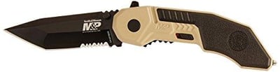 S&W M&P 7.1" S.S. Assisted Folding Knife 2.8" Serrated Tanto Blade & Aluminum Handle - $43.2 + FREE Shipping