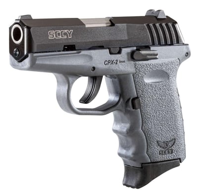 SCCY CPX-2 Carbon 9mm 3.10" 10+1 Black Nitride Stainless Steel Slide Gray Polymer Grip No Manual Safety - $179.37