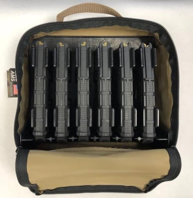 Mag Storage Solutions AR-15 Mag Bag - Holds 6 Magazines - Tan - $59.99