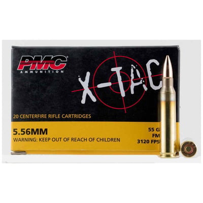 PMC X-Tac 5.56mm NATO 55gr FMJBT 200 Rounds (10 boxes) - $104.49 (after additional 5% off in cart - auto applied, no code needed)  (Free S/H over $75 or Free store pickup)