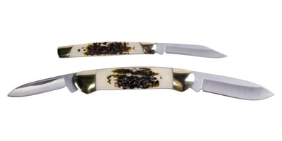 Buck Knives Collector's Tin Knife Set 2-Pack, Imitation Stag - $19.99