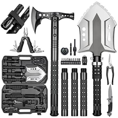 Camping Shovel Axe Outdoor Survival Shovel Set with High Carbon Steel Camping Gear - $76.49 with clipped coupon (Free S/H over $25)