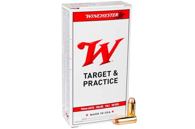 Winchester USA10MM 180 Grain 10mm FMJ Ammunition - 50 round box - USA10MM - $18.95 (FREE Shipping over $50)