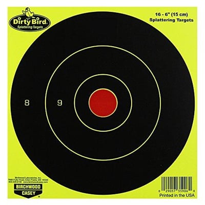 Birchwood Casey Dirty Bird Chartreuse Bull's-Eye Target (Per 100), 6-Inch - $19.63 + FREE Shipping