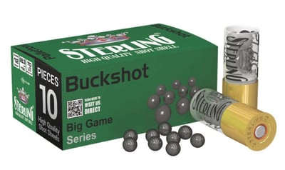 Sterling 12 Gauge 00 Buckshot 10rd box - $5.49