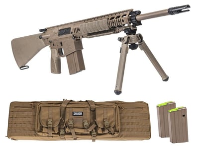 PSA Sabre AR-10 Rifle Forged 20" .308 w/ 12.5" Quad Rail, A1 Stock, Magpul Bi-Pod, 3 Mags, & Sabre Bag, FDE - $1299.99 + Free Shipping