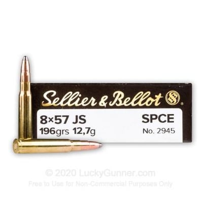 Sellier & Bellot 8x57mm JS 196 gr SPCE 20 Rounds - $26