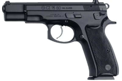 CZ 75 BD Blue/Black 9mm Pistol - Blue/Black, 4.60" Barrel, 16+1 Rounds, Polymer Grips, 3-Dot Sights - 91130 - $547.15 