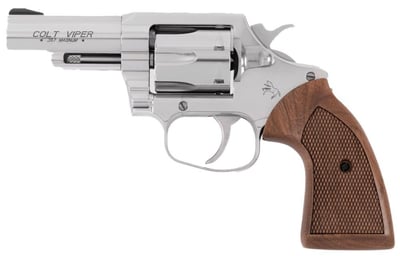 Colt Viper .357 Magnum 3" Barrel 6rd Revolver, Stainless Steel W/ Walnut Grips (Half Lug) - Minor Cosmetic Blem - $706.69  