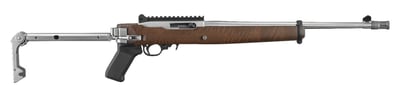 Ruger 10/22 Exclusive w/ Folding Samson Stock Stainless / Wood .22 LR 16.5" Barrel 10-Rounds - $649.00 ($9.99 S/H on Firearms / $12.99 Flat Rate S/H on ammo)